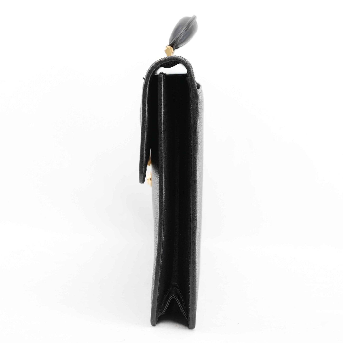 Gianni Versace Vintage Medusa Embossed Leather Briefcase – Black – 1990s