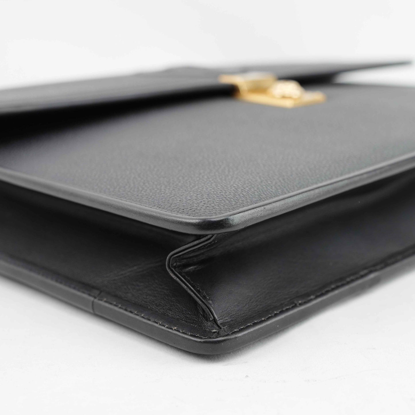 Gianni Versace Vintage Medusa Embossed Leather Briefcase – Black – 1990s