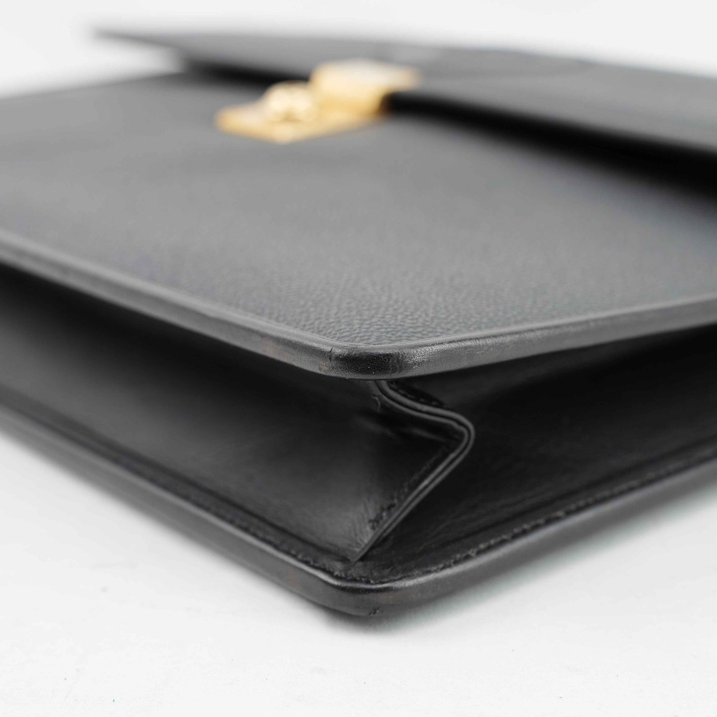 Gianni Versace Vintage Medusa Embossed Leather Briefcase – Black – 1990s