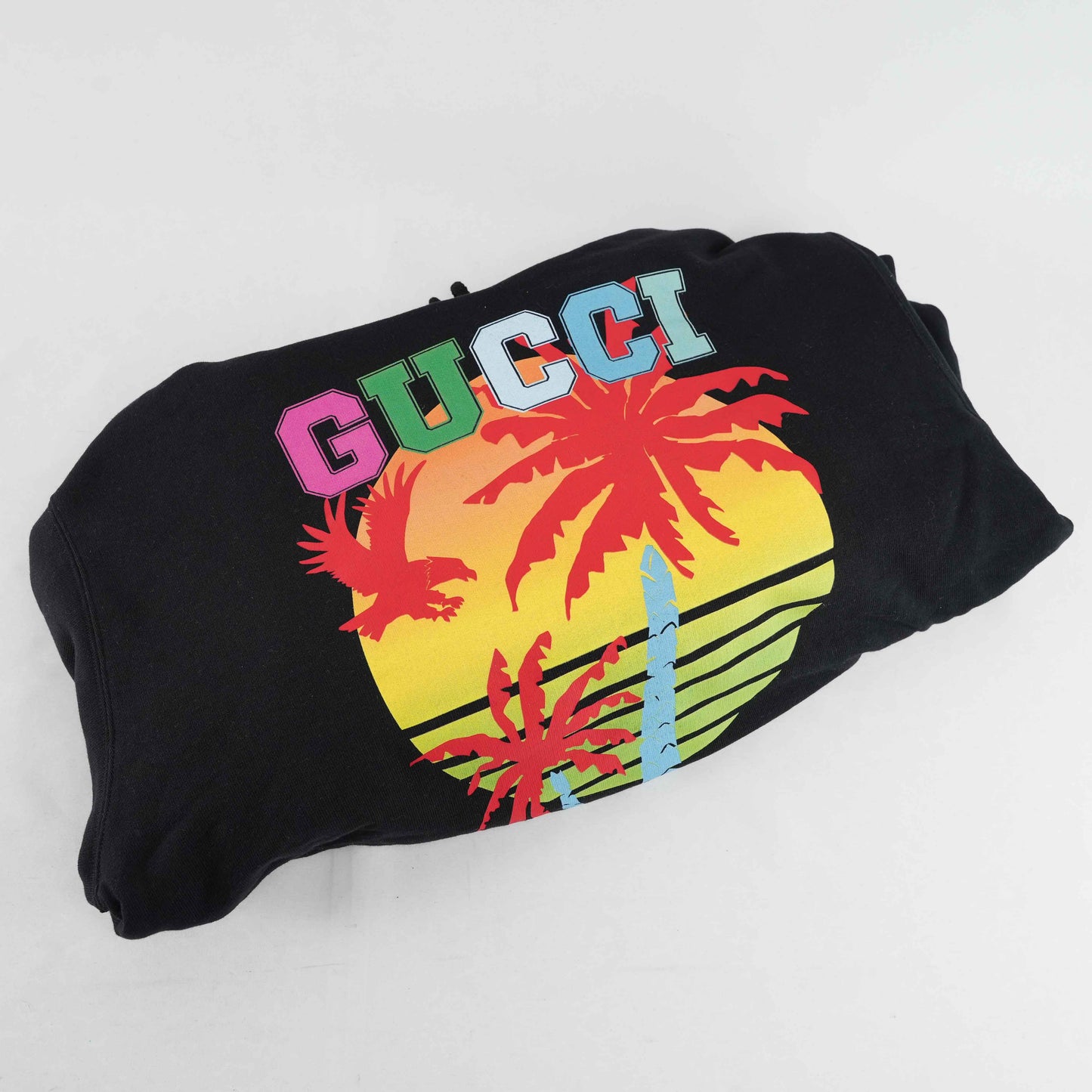 Gucci removable-sleeve Gucci Sunset-print hoodie