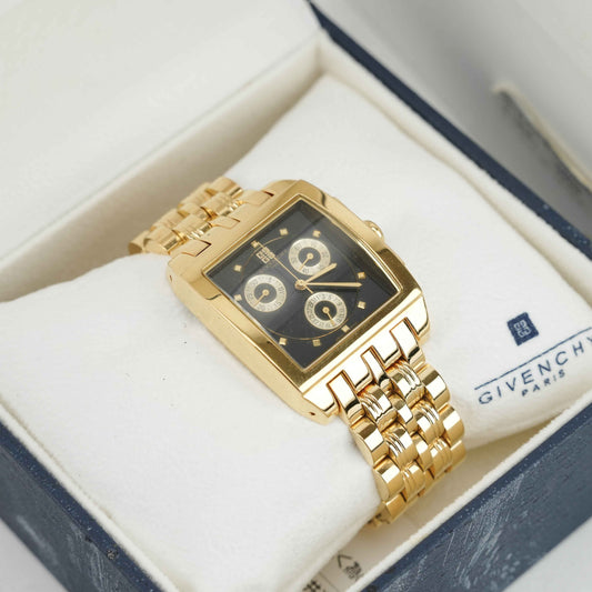 Givenchy Gold-Tone Chronograph Wristwatch – Swiss Made