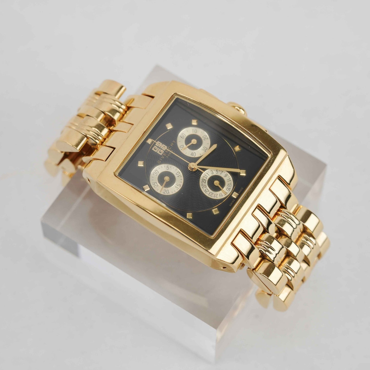 Givenchy Gold-Tone Chronograph Wristwatch – Swiss Made