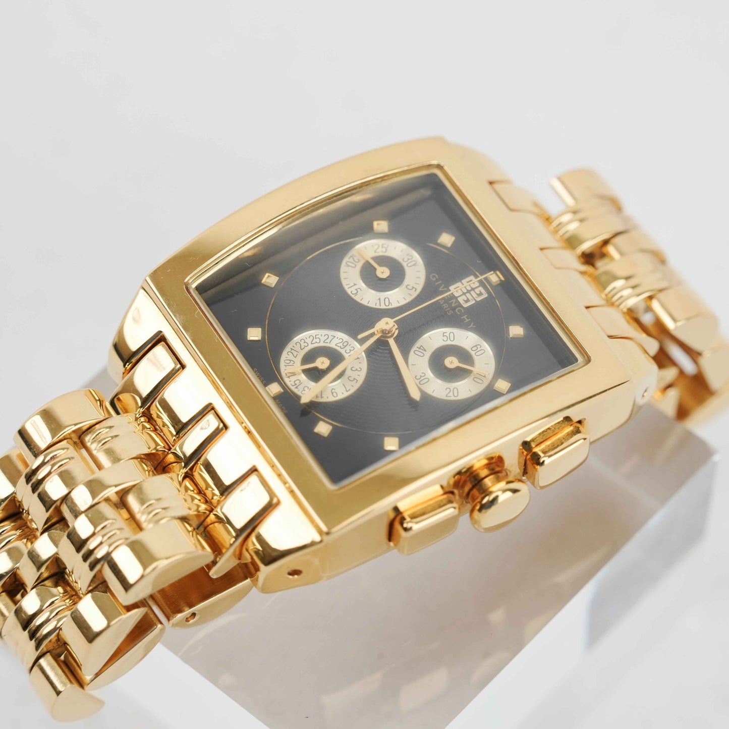 Givenchy Gold-Tone Chronograph Wristwatch – Swiss Made