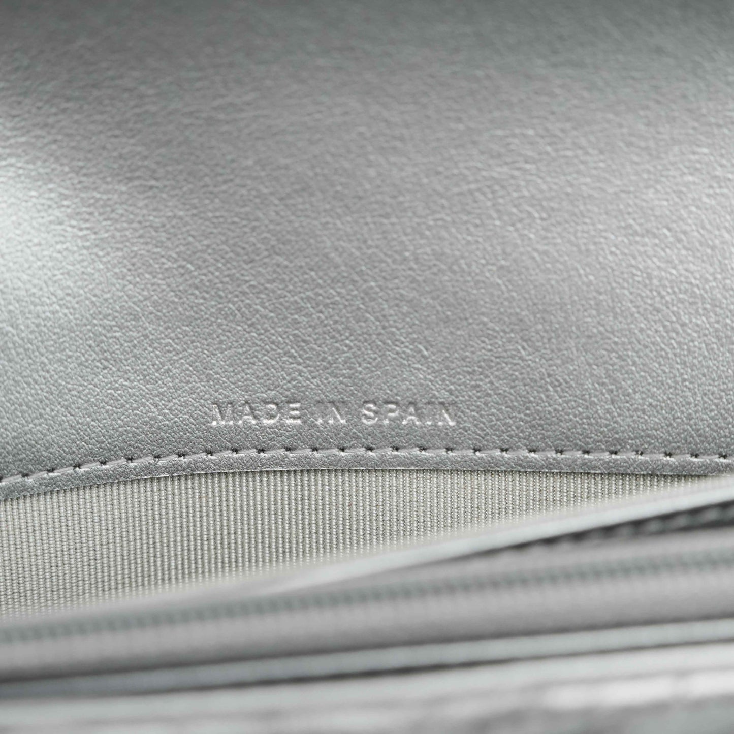 Chanel Metallic Silver Quilted Leather Wallet