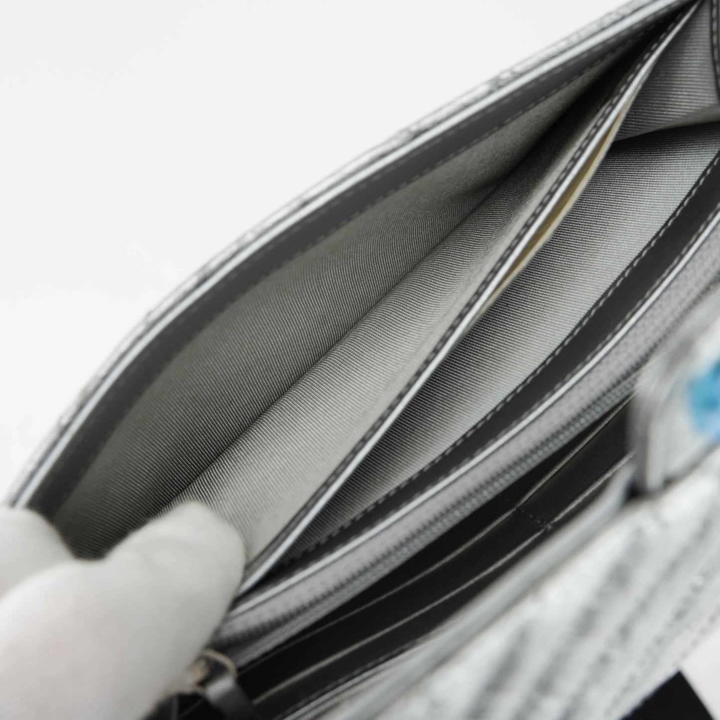 Chanel Metallic Silver Quilted Leather Wallet