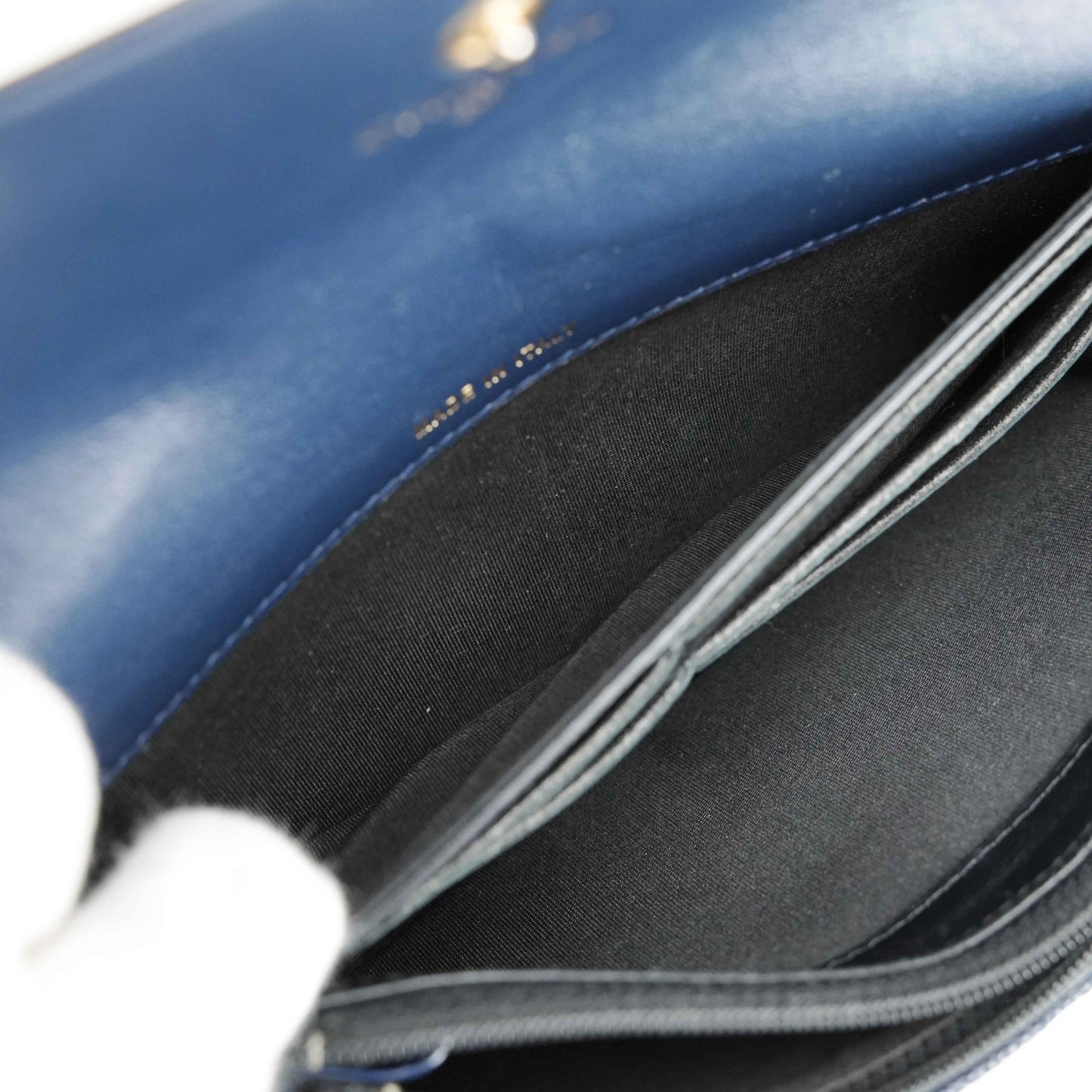 Chanel Timeless CC Long Wallet in Navy Blue Caviar Leather