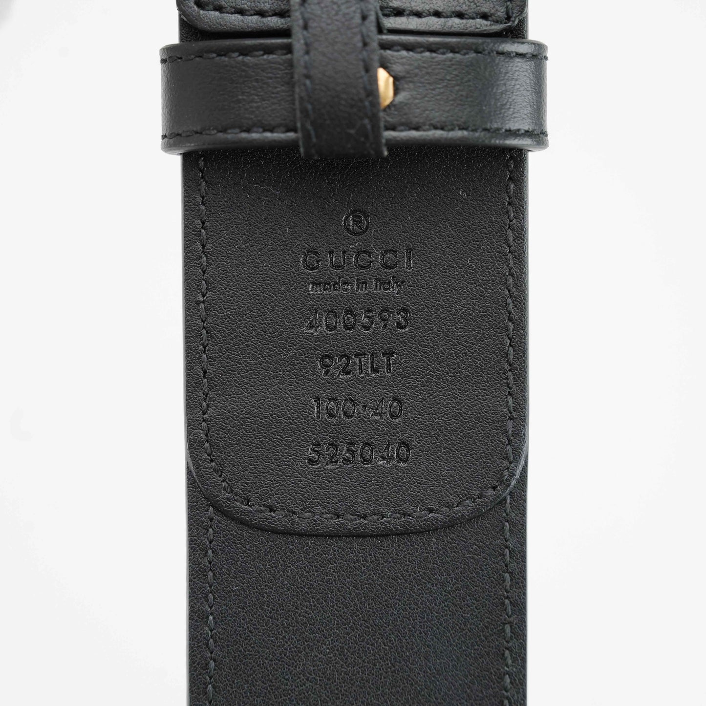 Gucci GG Supreme Canvas Belt with Aged Gold-Tone Buckle