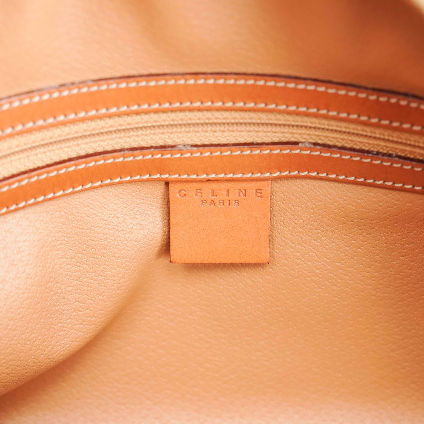 Authentic Céline Macadam Coated Canvas Boston Bag