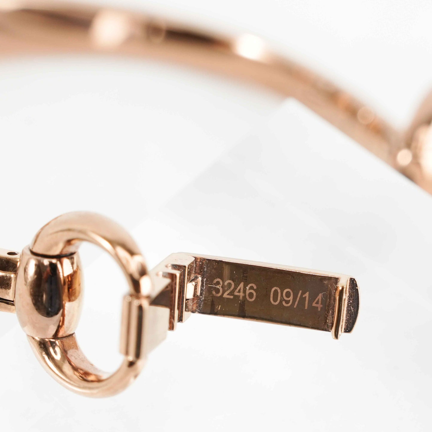 Gucci Women's Rose Gold-Tone Stainless Steel Bangle Watch