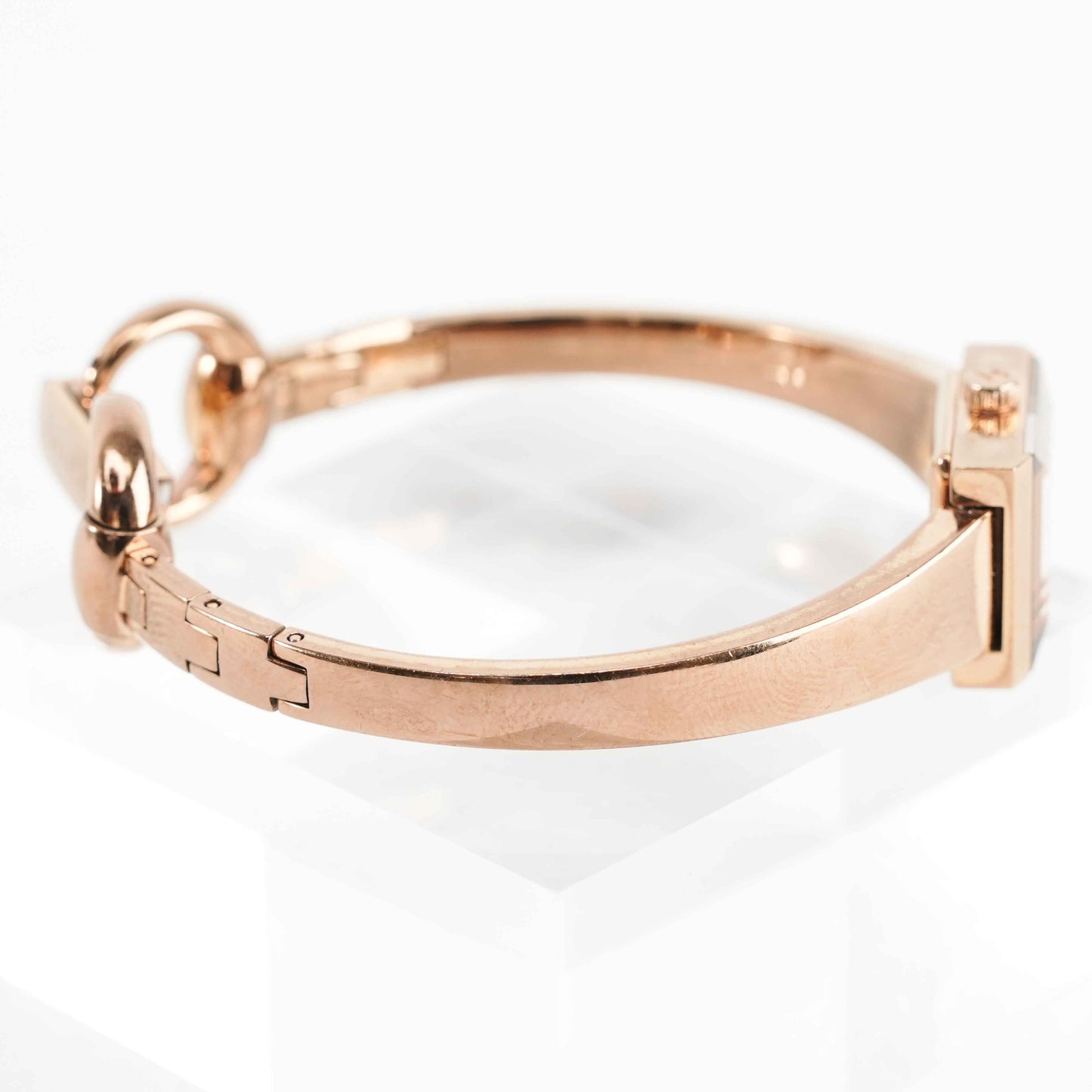 Gucci Women's Rose Gold-Tone Stainless Steel Bangle Watch