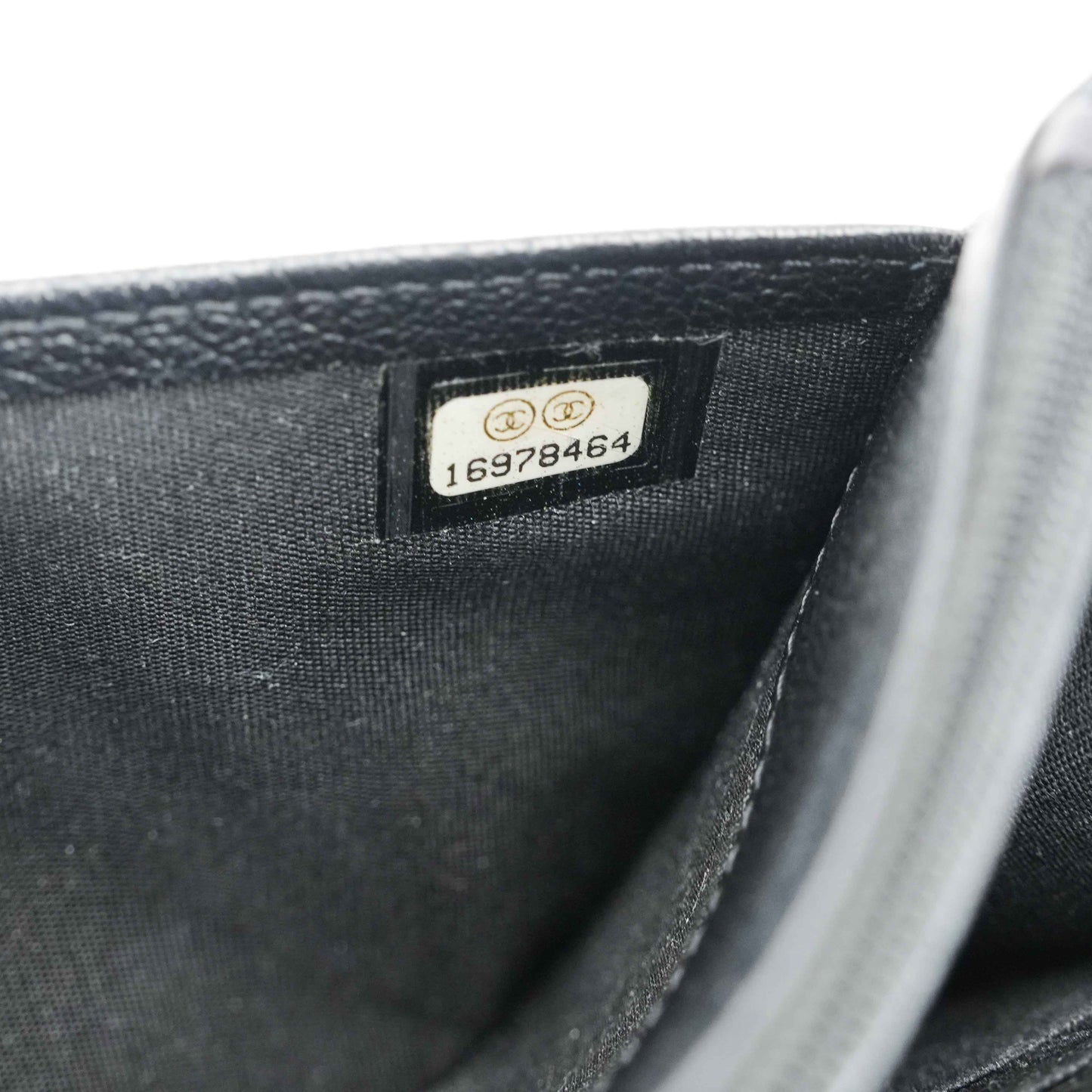 Chanel Camellia Motif Wallet on Chain Black Lambskin Leather Crossbody Bag