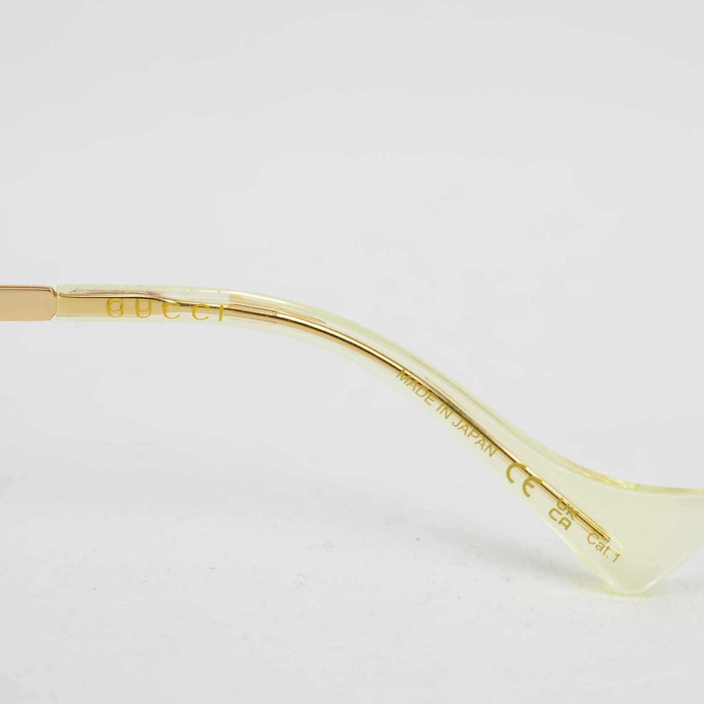 Authentic Gucci GG1250S 001 Gold Metal Aviator Eyeglasses