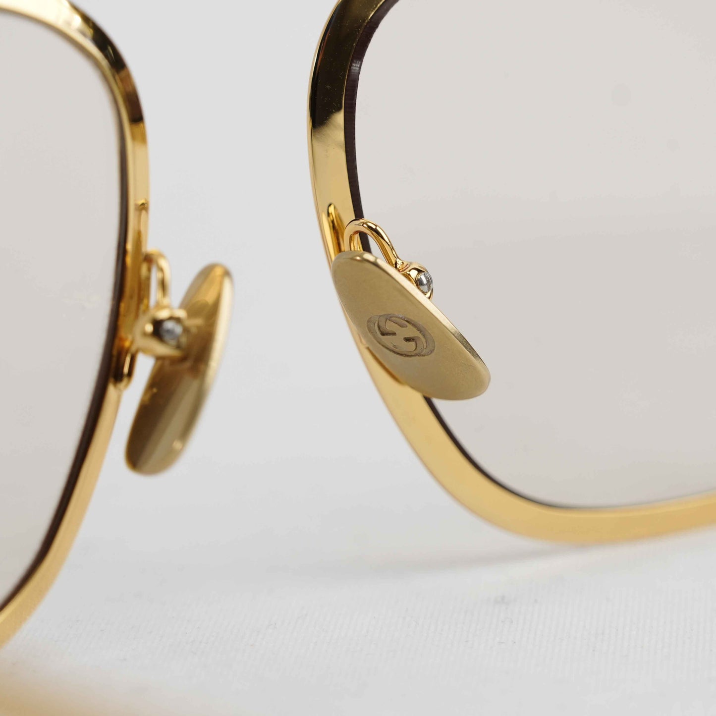 Authentic Gucci GG1250S 001 Gold Metal Aviator Eyeglasses
