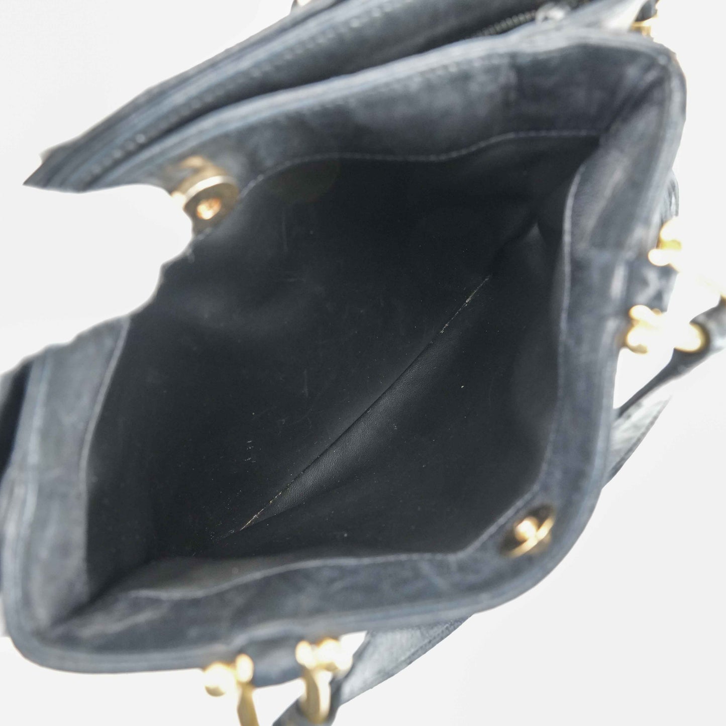 Authentic Bally Quilted Leather Tote Bag with Tassel