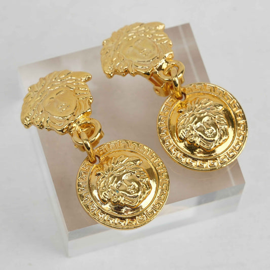 Gianni Versace Vintage Medusa Clip-On Earrings