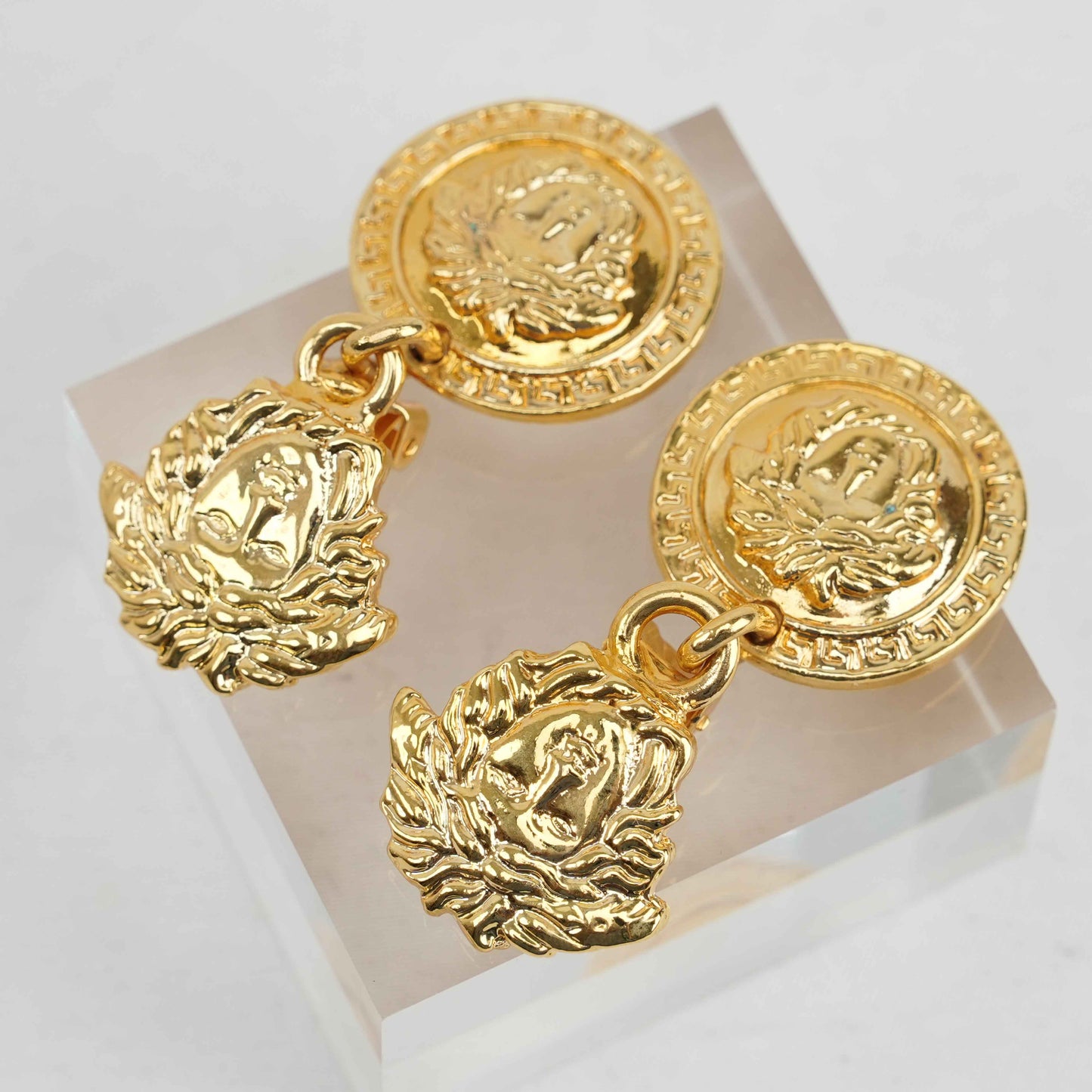 Gianni Versace Vintage Medusa Clip-On Earrings