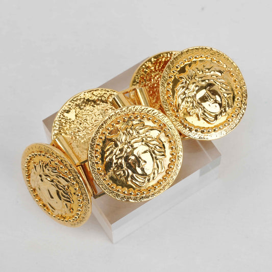 Gianni Versace Vintage Medusa Gold-Tone Bracelet