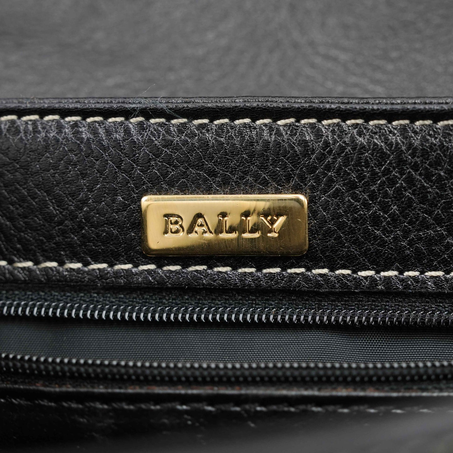 Authentic Bally Two-Tone Leather Crossbody Bag