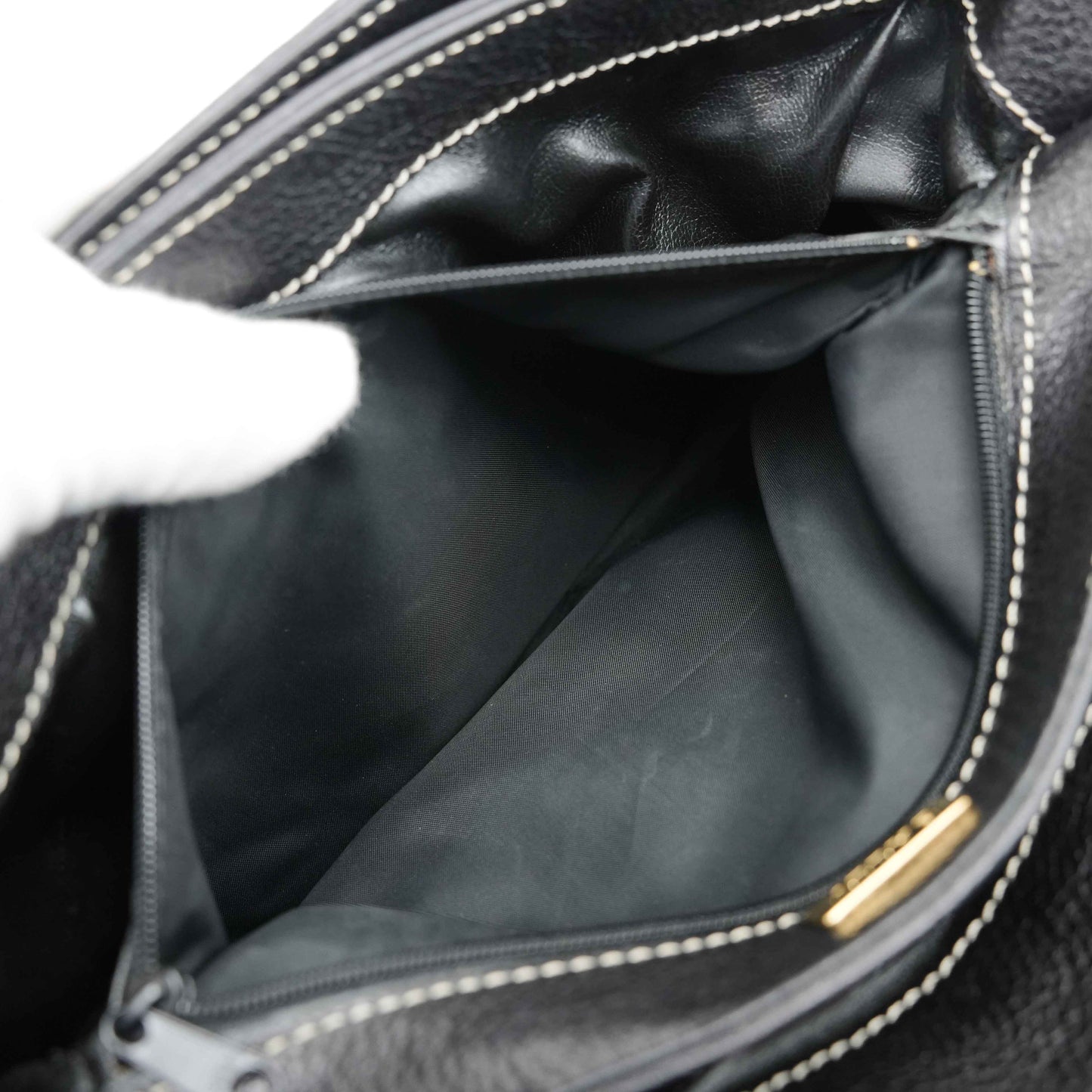 Authentic Bally Two-Tone Leather Crossbody Bag