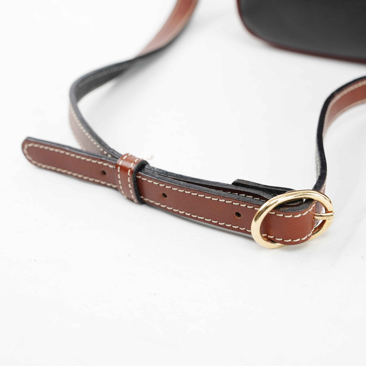 Authentic Bally Two-Tone Leather Crossbody Bag