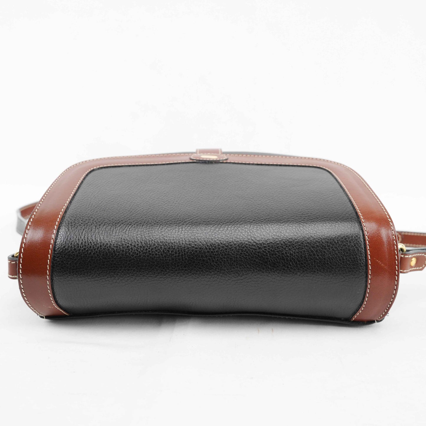 Authentic Bally Two-Tone Leather Crossbody Bag