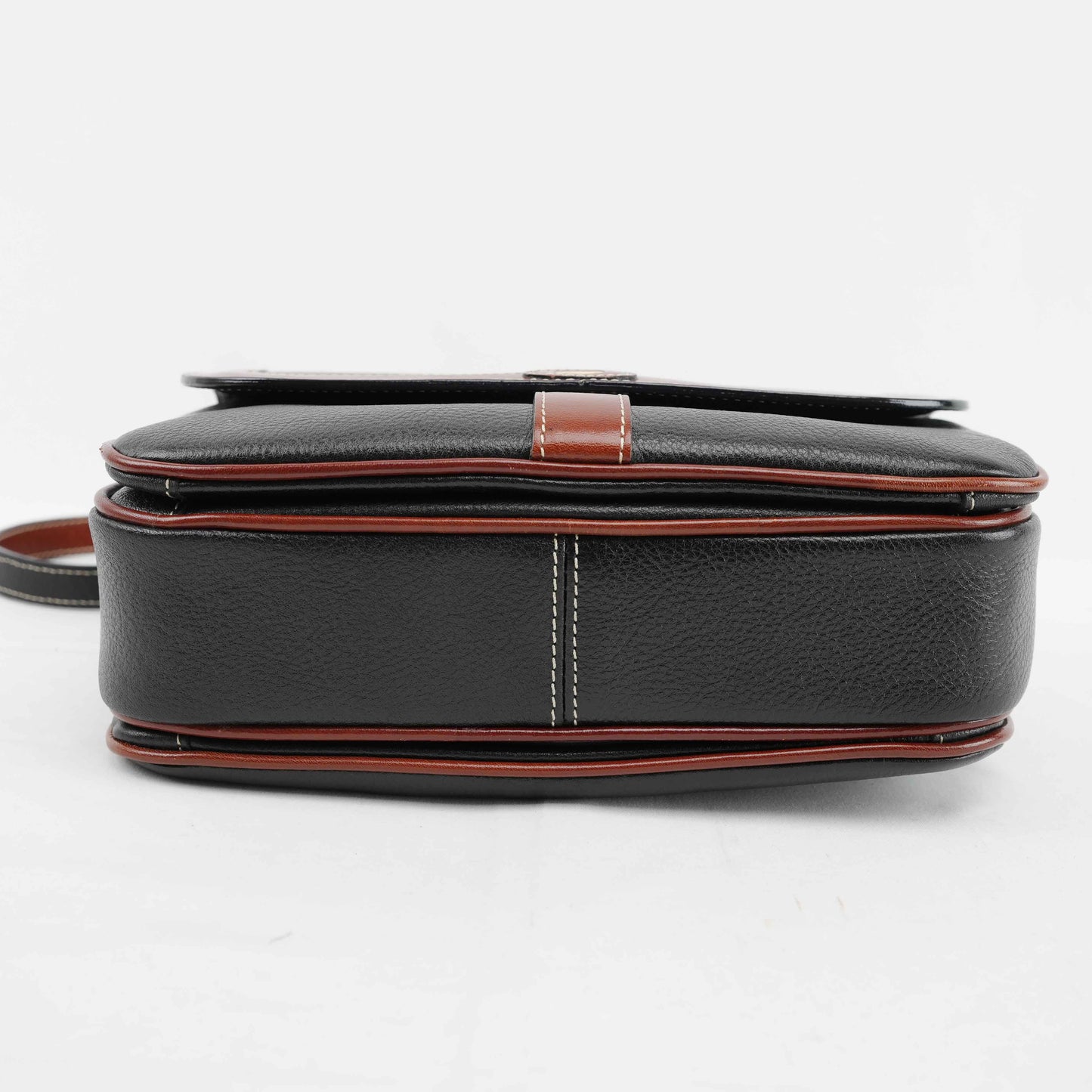 Authentic Bally Two-Tone Leather Crossbody Bag