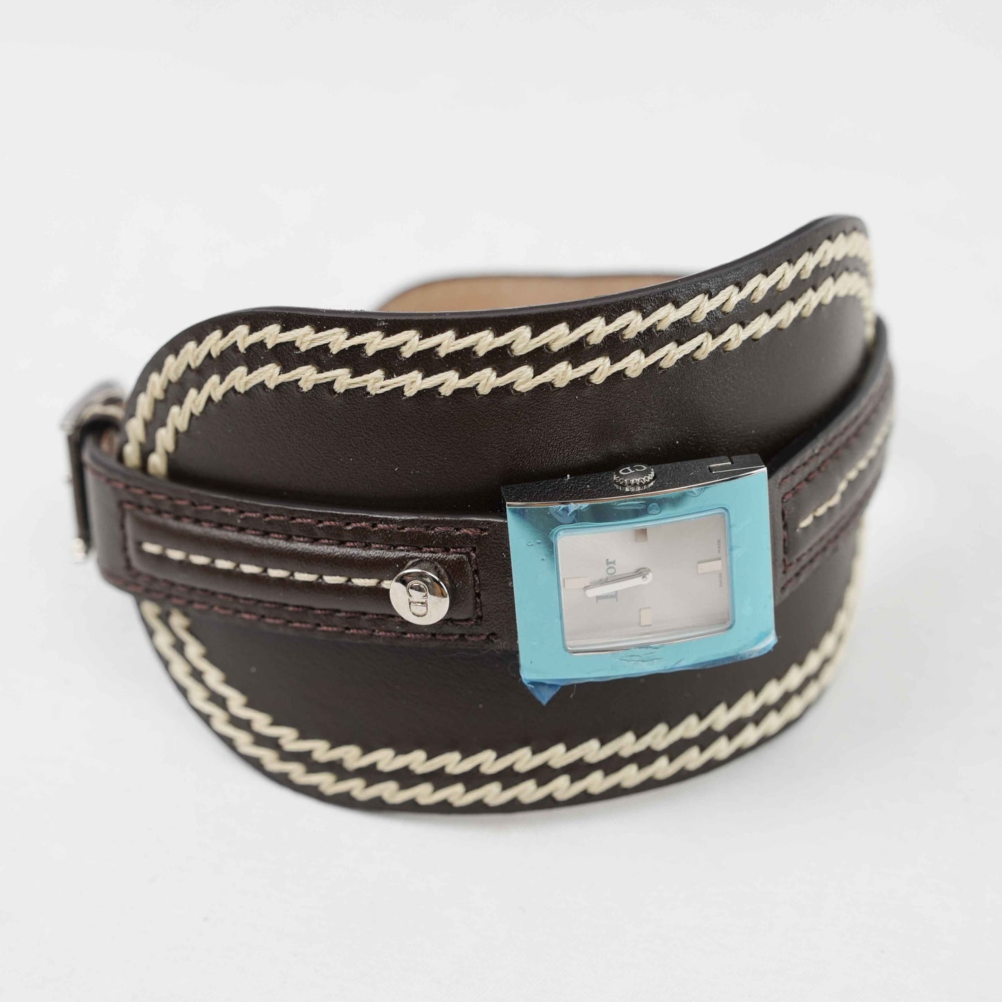 Authentic Christian Dior – Women’s Wristwatch – Leather Cuff Style