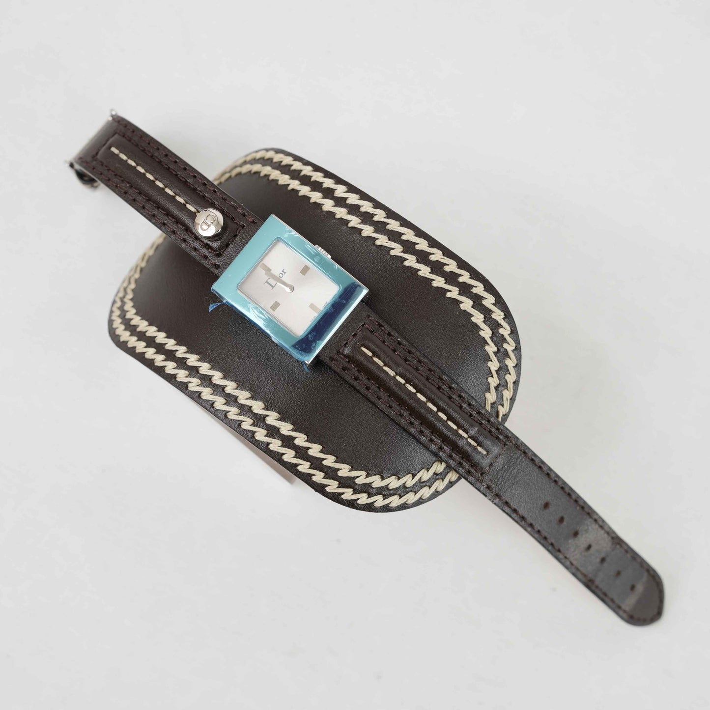 Authentic Christian Dior – Women’s Wristwatch – Leather Cuff Style