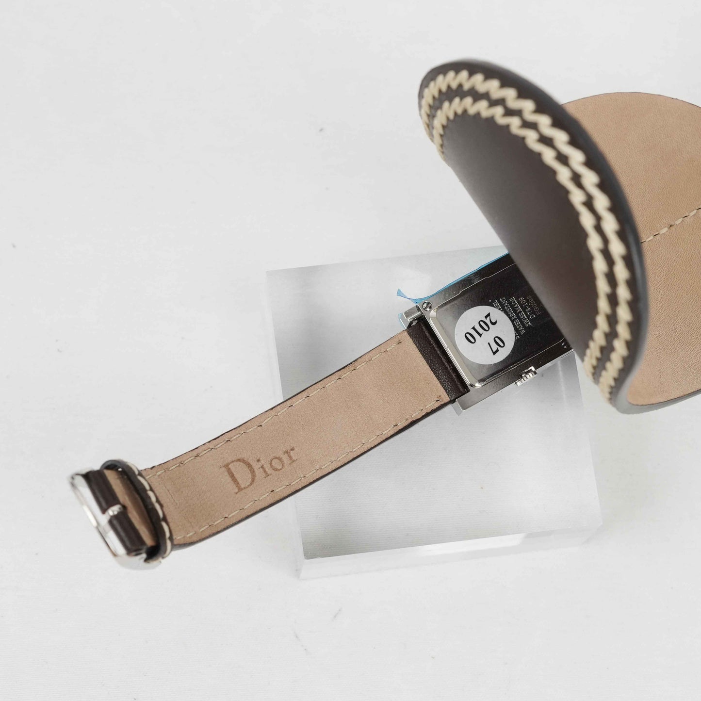 Authentic Christian Dior – Women’s Wristwatch – Leather Cuff Style