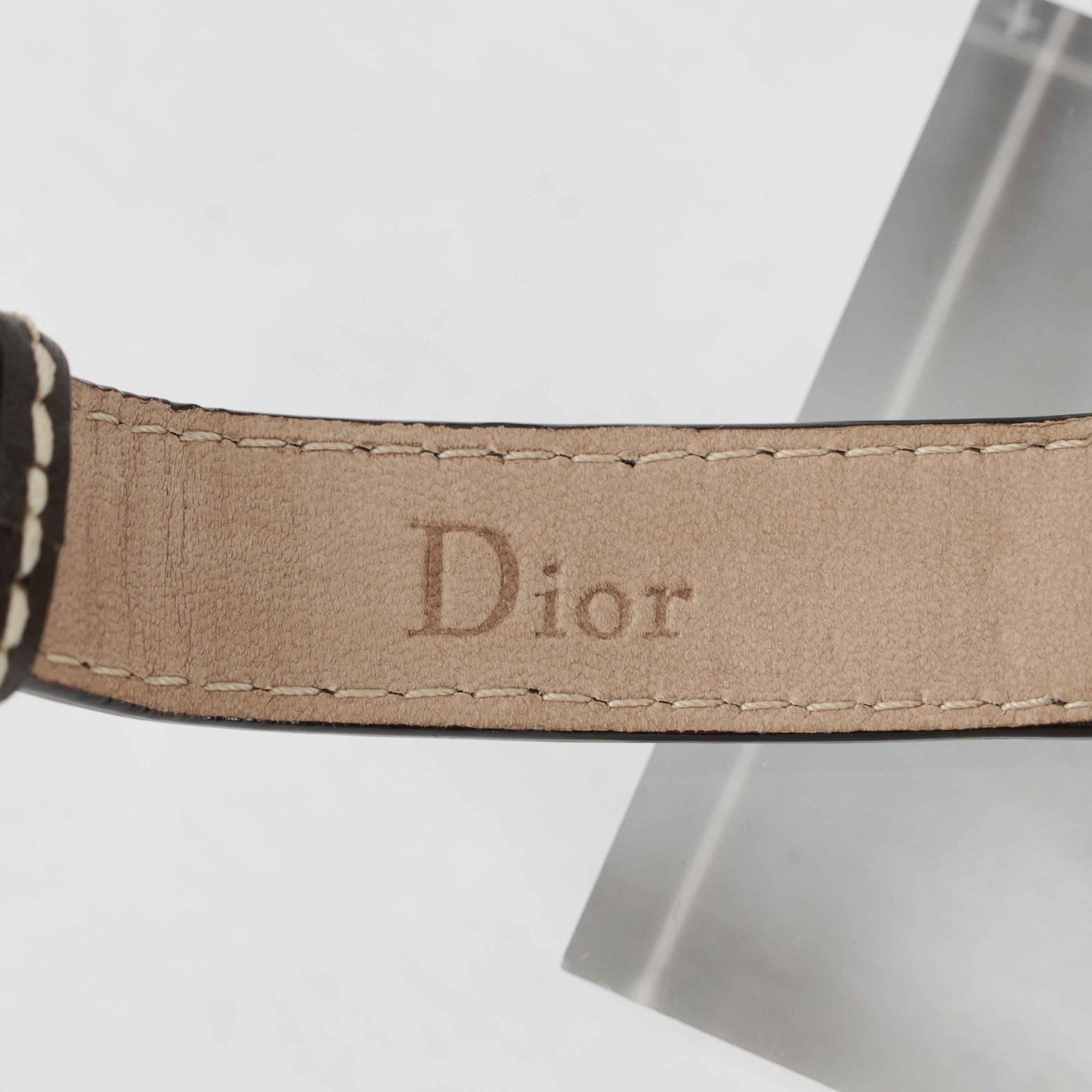 Authentic Christian Dior – Women’s Wristwatch – Leather Cuff Style