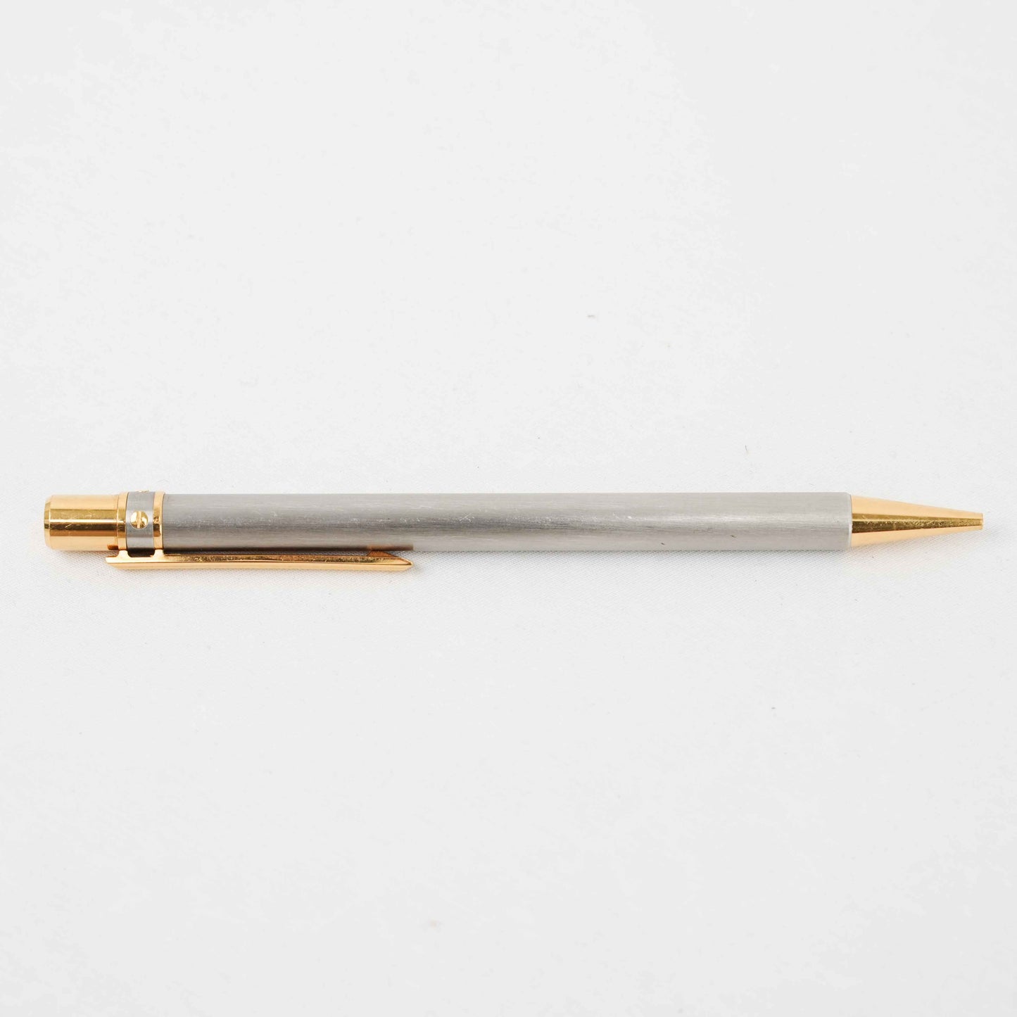Cartier Must de Cartier Ballpoint Pen – Silver & Gold-Tone – Late 1980s to Early 1990s – With Original Case