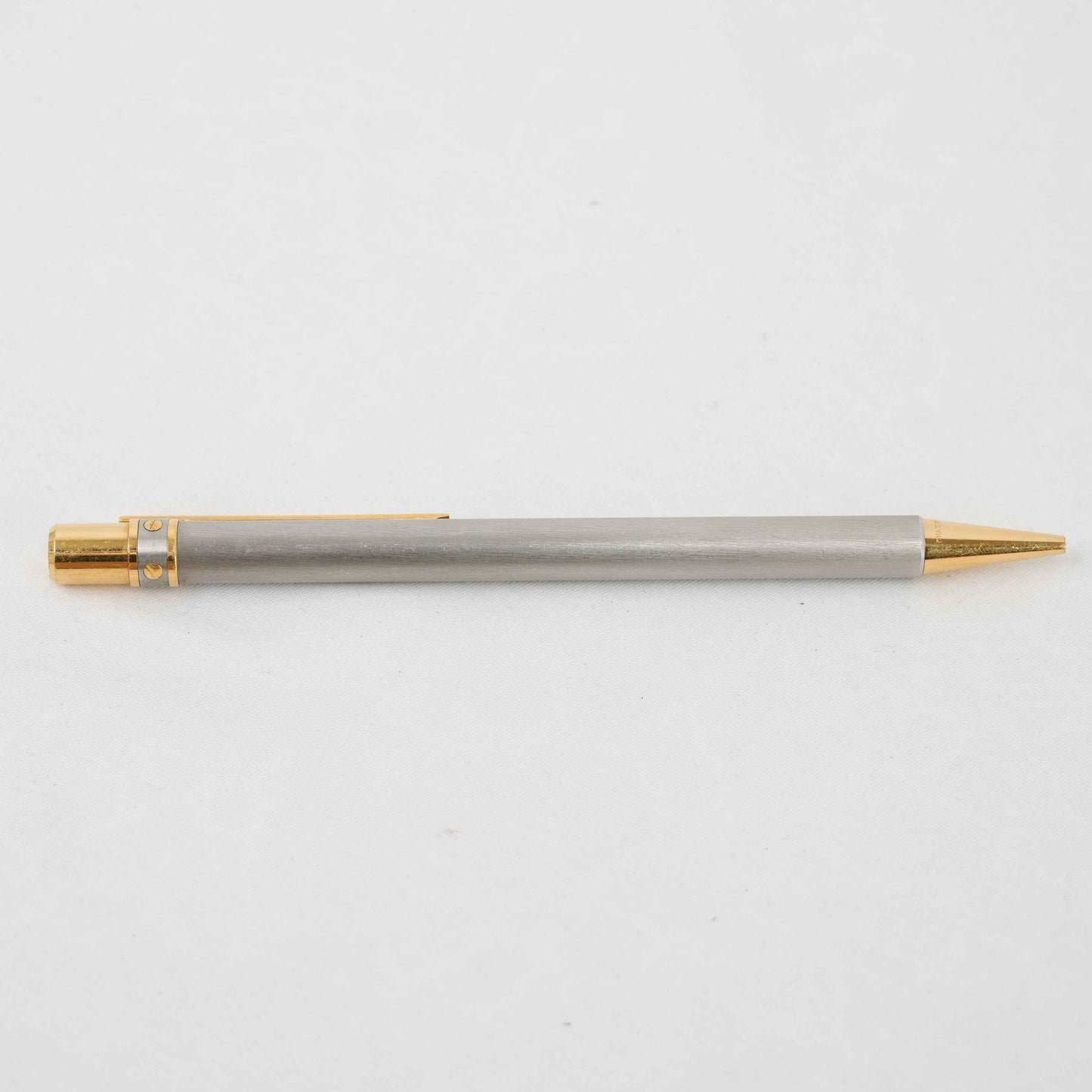 Cartier Must de Cartier Ballpoint Pen – Silver & Gold-Tone – Late 1980s to Early 1990s – With Original Case