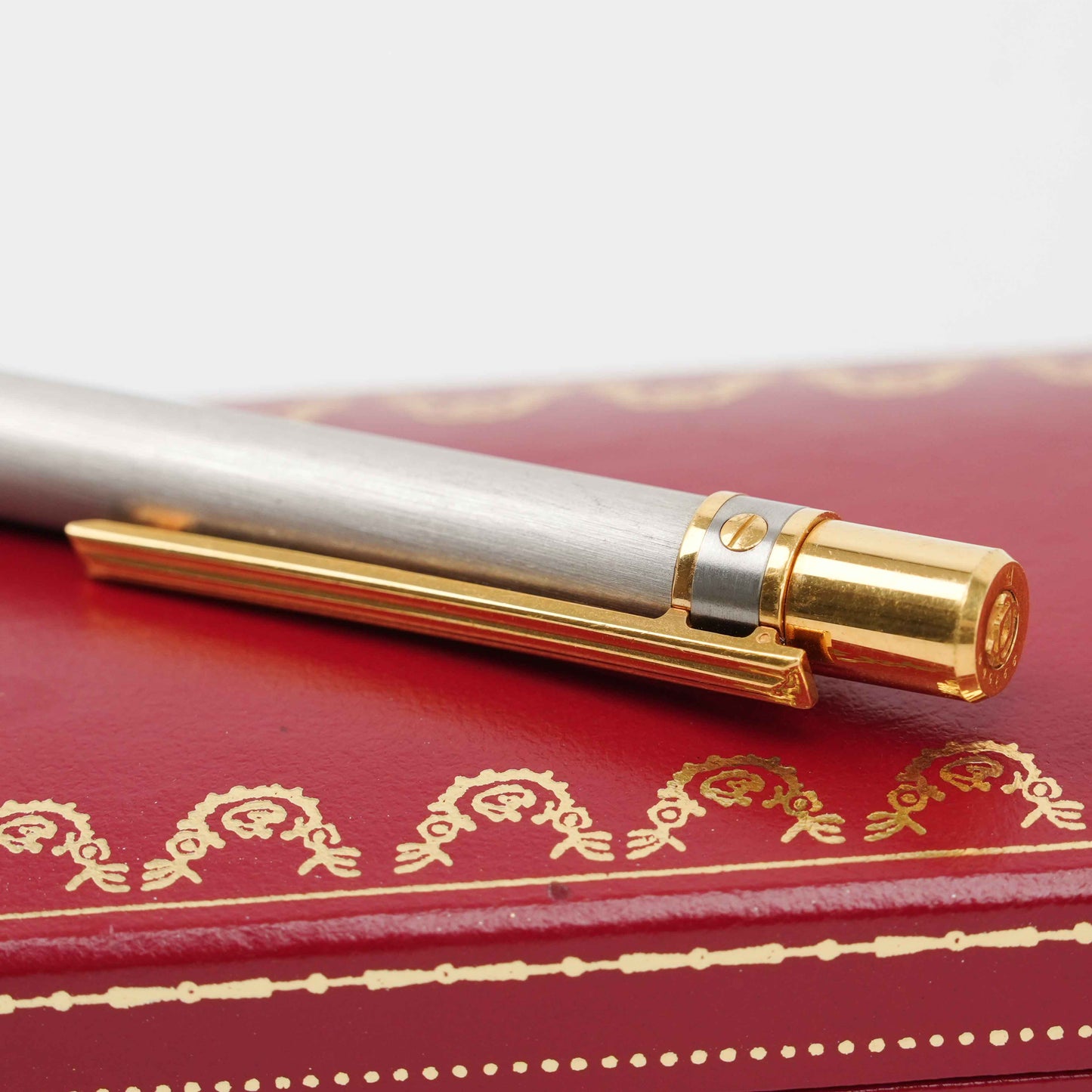 Cartier Must de Cartier Ballpoint Pen – Silver & Gold-Tone – Late 1980s to Early 1990s – With Original Case