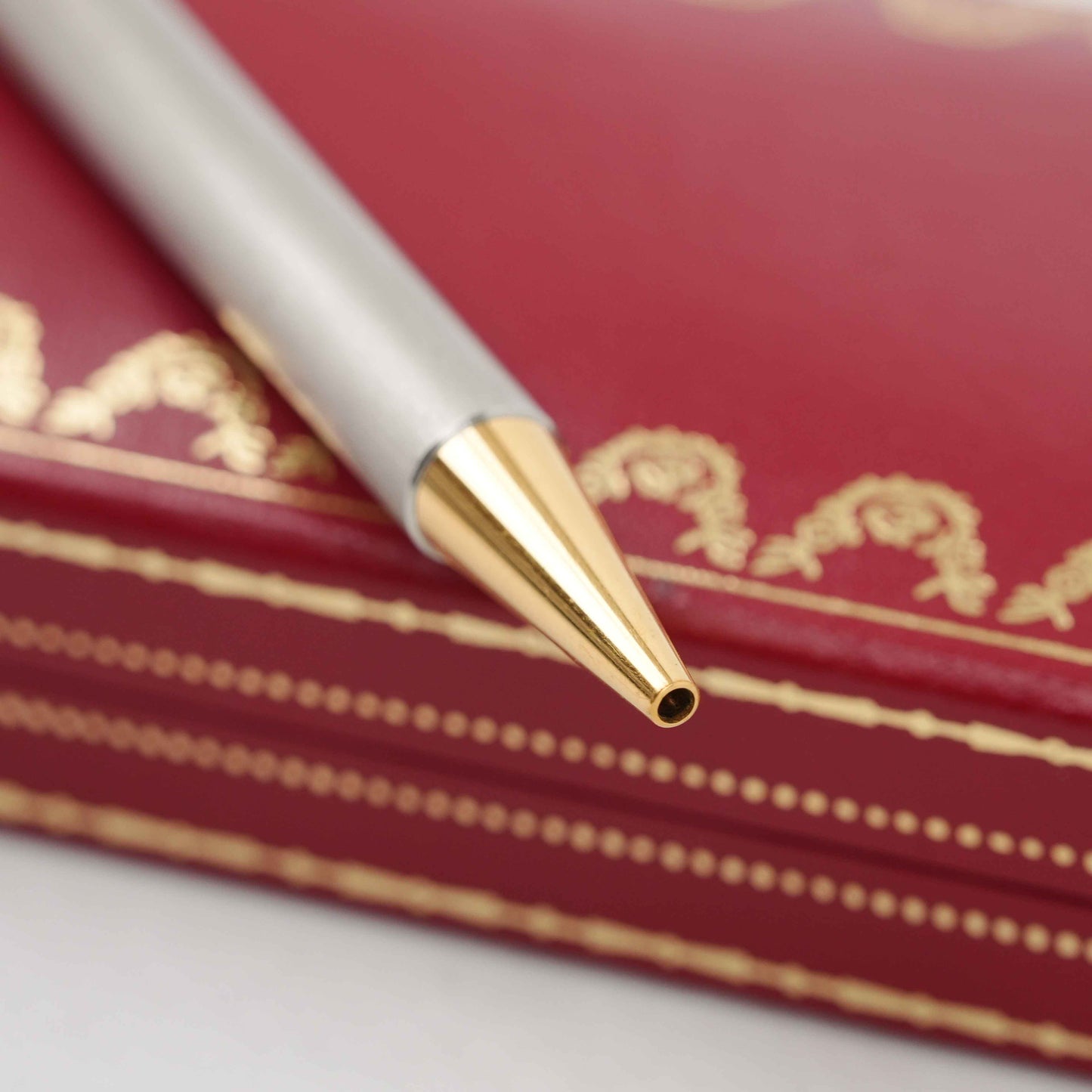 Cartier Must de Cartier Ballpoint Pen – Silver & Gold-Tone – Late 1980s to Early 1990s – With Original Case