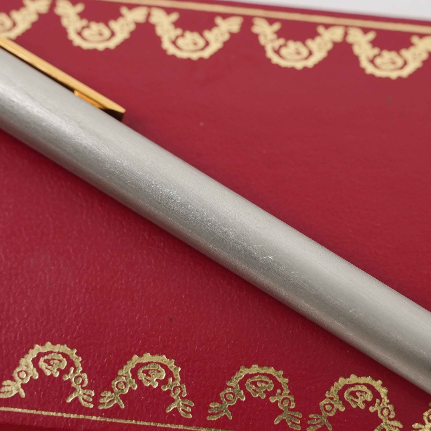 Cartier Must de Cartier Ballpoint Pen – Silver & Gold-Tone – Late 1980s to Early 1990s – With Original Case