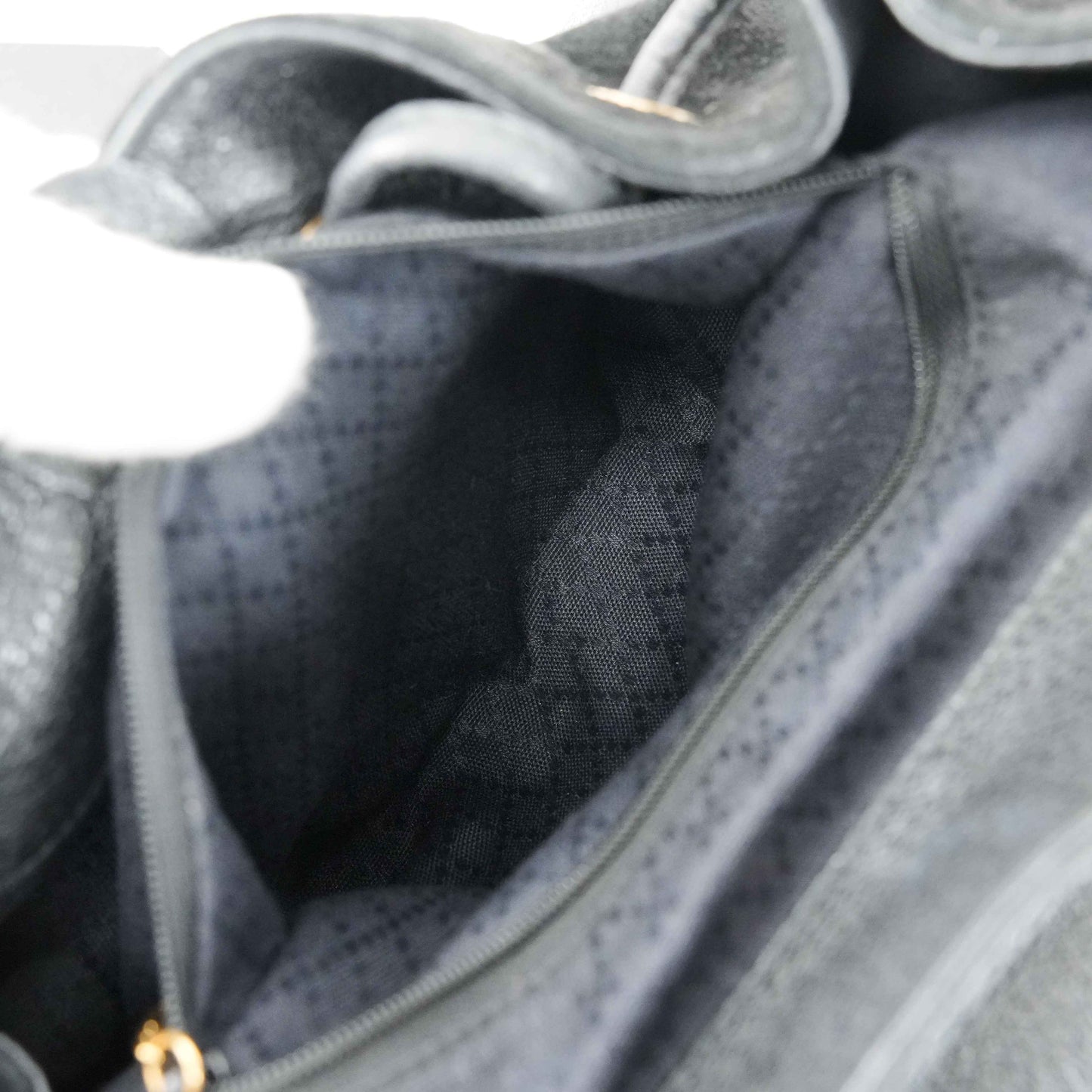 Gucci Vintage Bamboo/Leather & Suede Backpack in Black