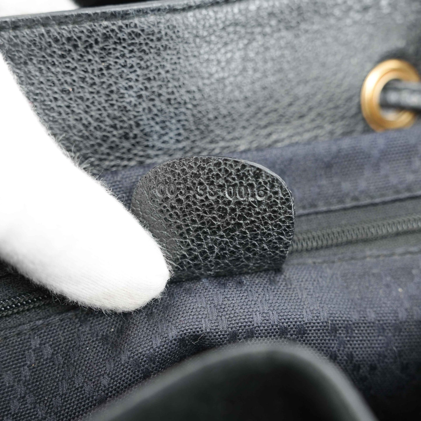 Gucci Vintage Bamboo/Leather & Suede Backpack in Black