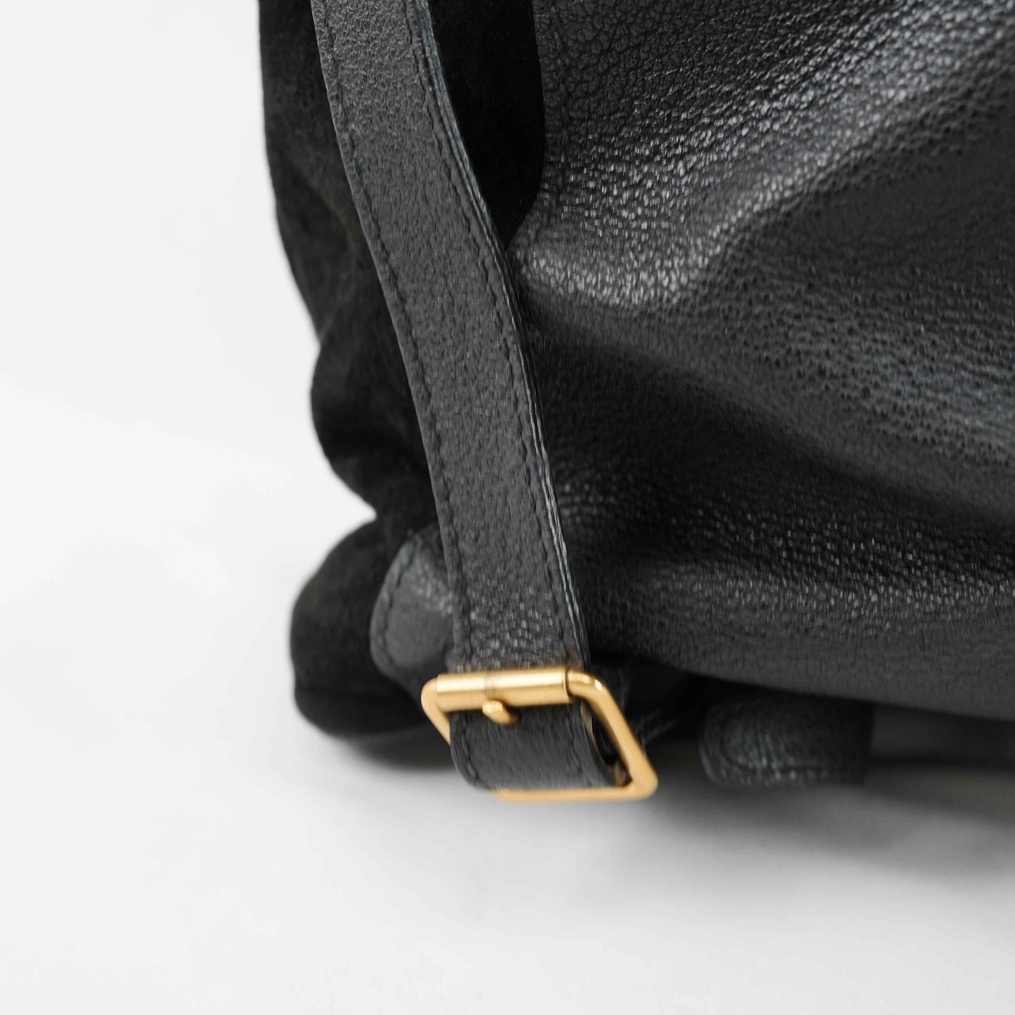 Gucci Vintage Bamboo/Leather & Suede Backpack in Black