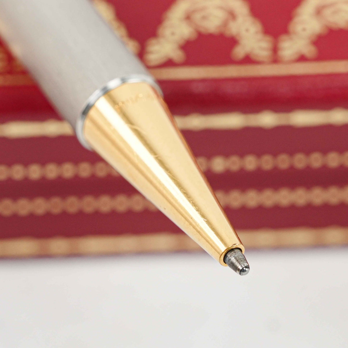 Cartier Must de Cartier Ballpoint Pen – Silver & Gold-Tone – Late 1980s to Early 1990s – With Original Case
