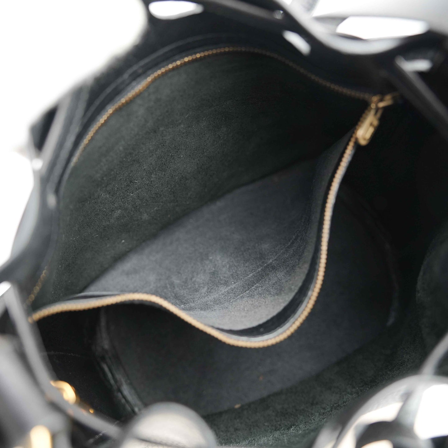 Delvaux Le Sac Seau Drawstring Bucket Bag in Black Taurillon Leather