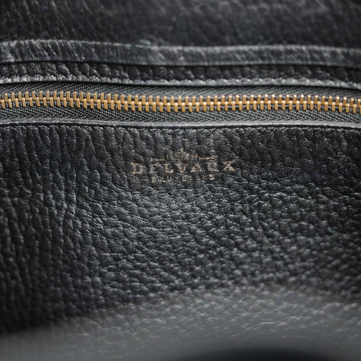 Delvaux Le Sac Seau Drawstring Bucket Bag in Black Taurillon Leather