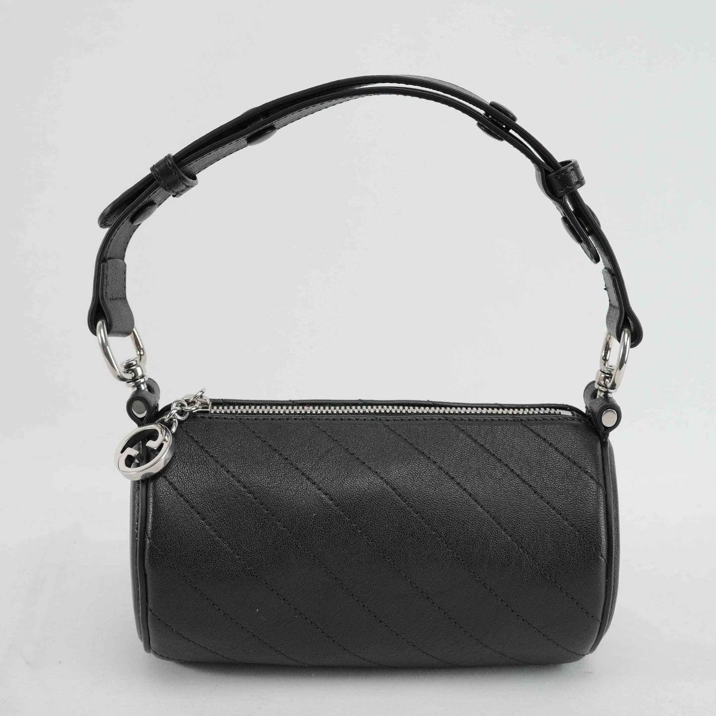 Gucci Blondie Mini Barrel Bag in Black Leather