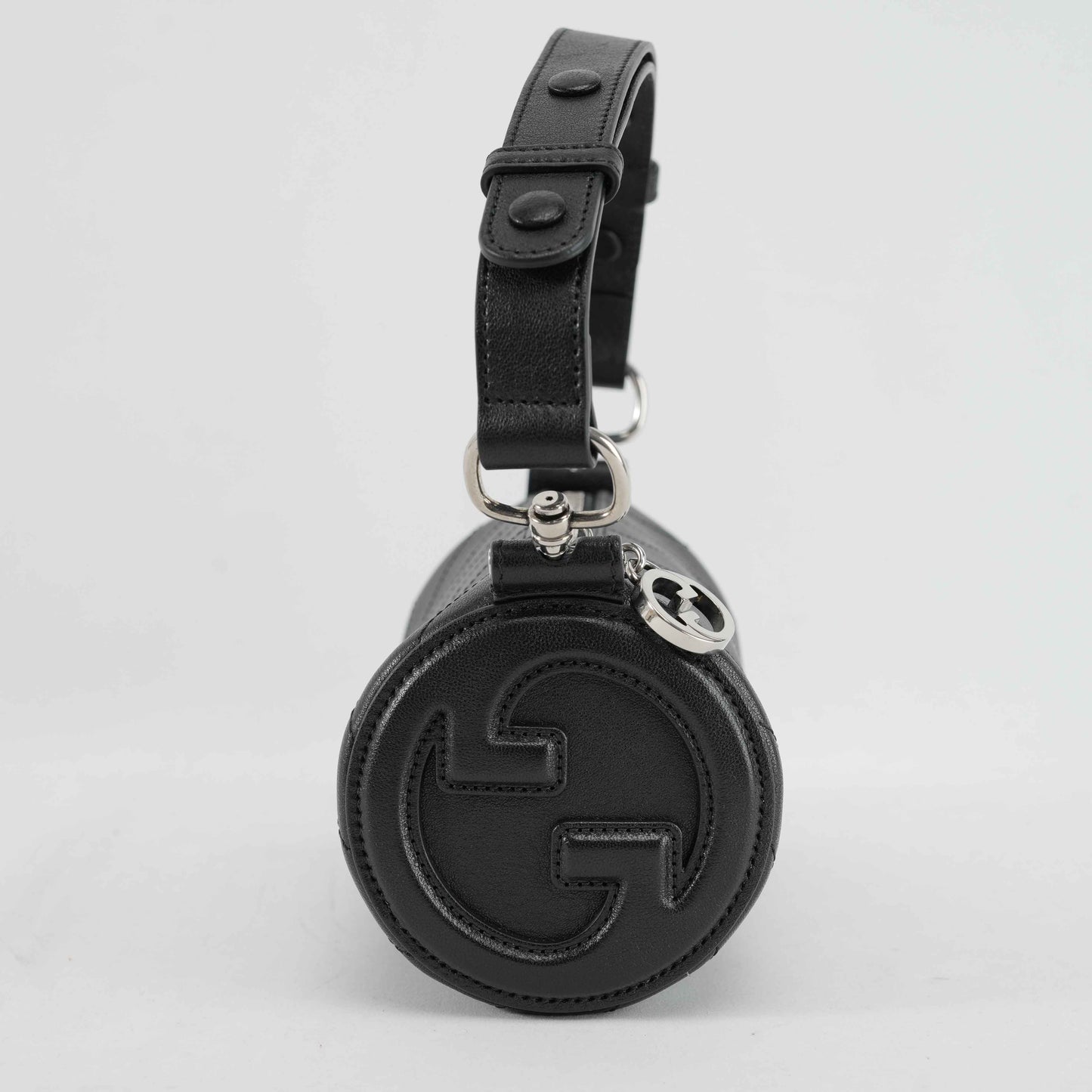 Gucci Blondie Mini Barrel Bag in Black Leather