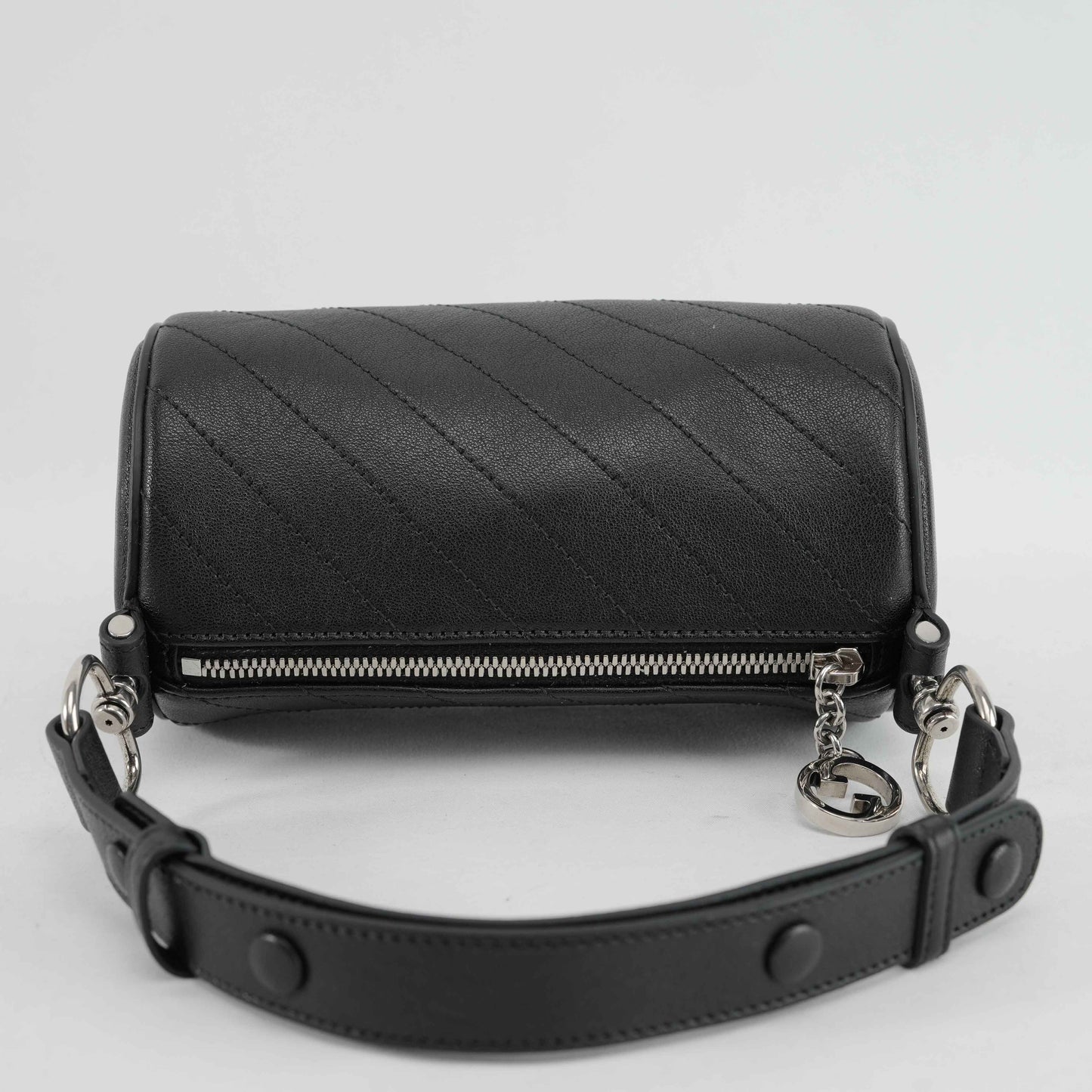 Gucci Blondie Mini Barrel Bag in Black Leather