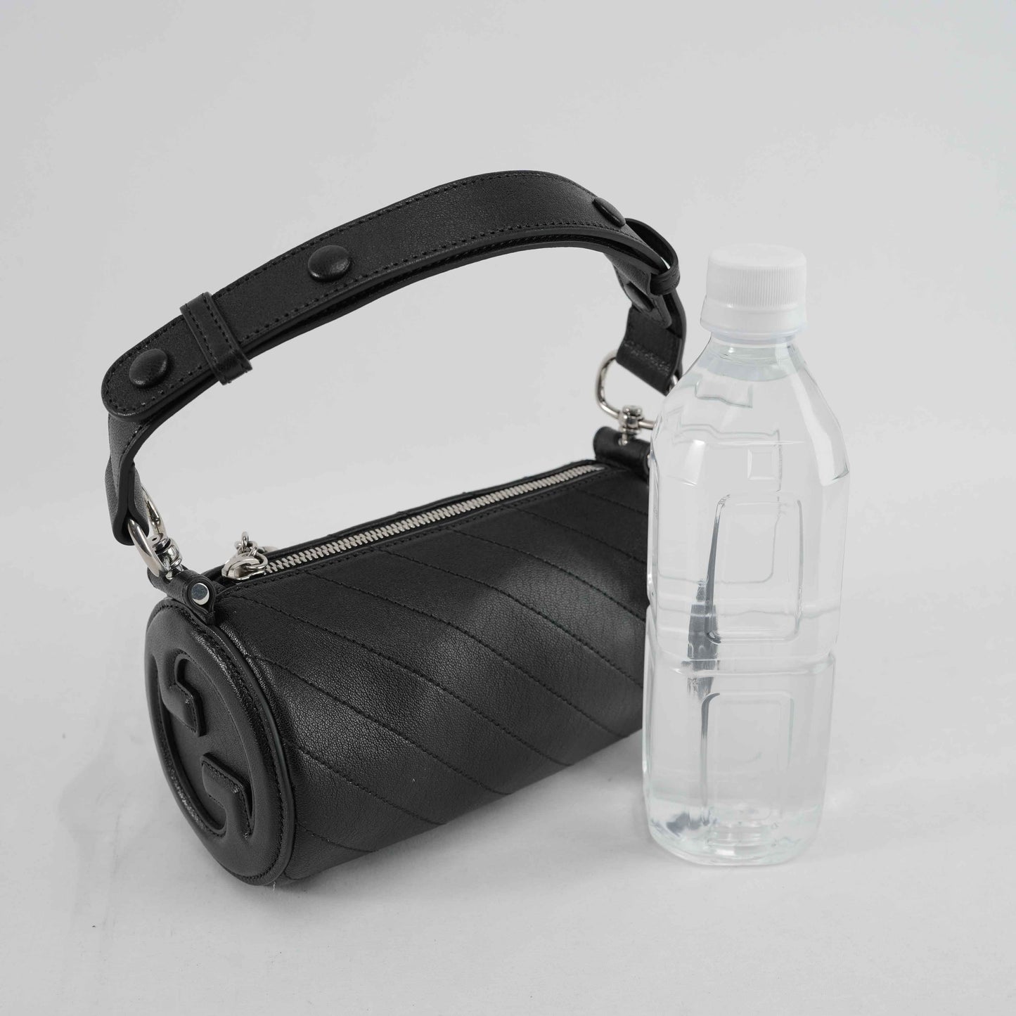 Gucci Blondie Mini Barrel Bag in Black Leather