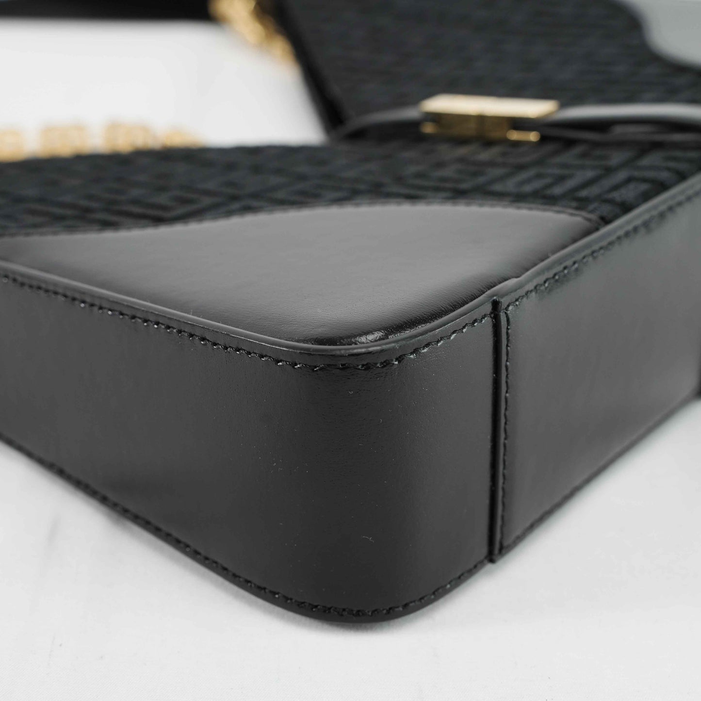 Givenchy Cut Out 4G Monogram Crossbody Bag in Black Canvas and Leather