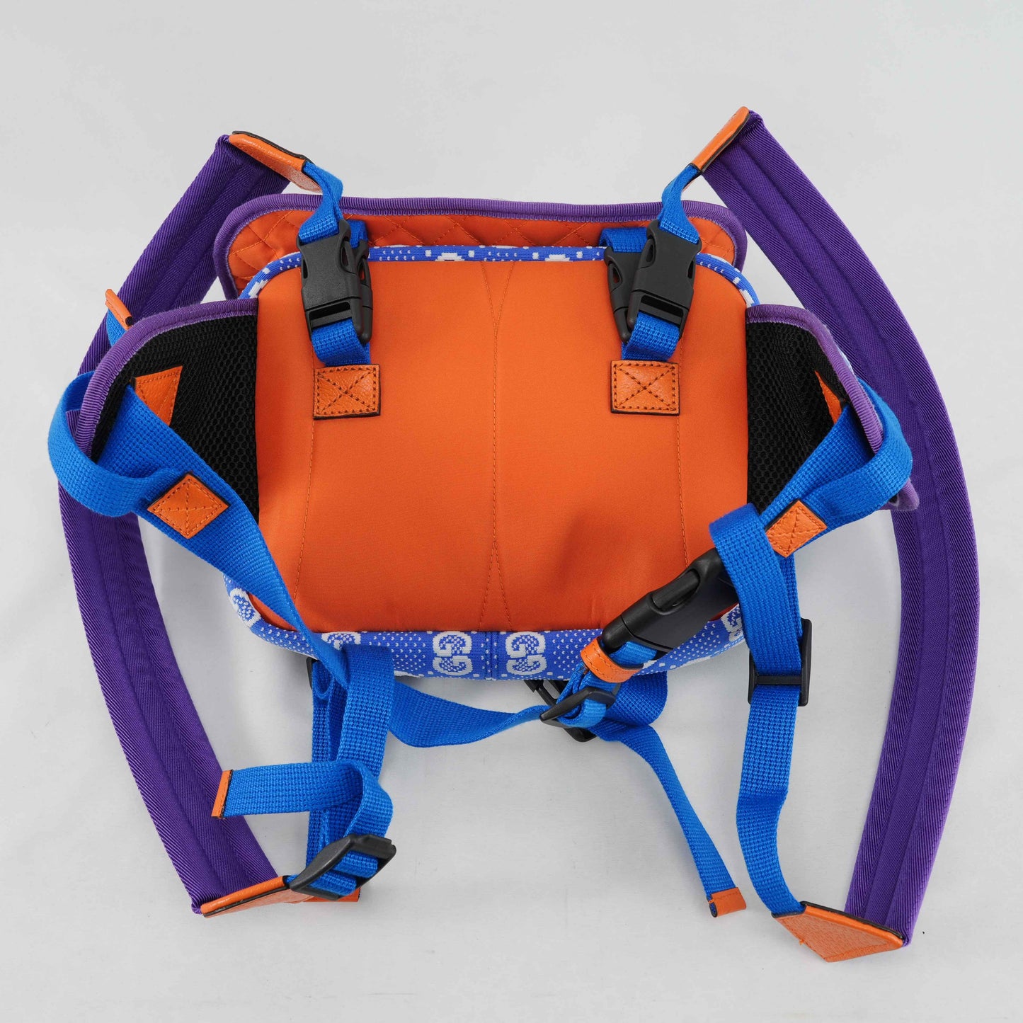 Gucci GG Multicolor Outdoor Technical Canvas Backpack/Body bag – Blue/Purple/Orange