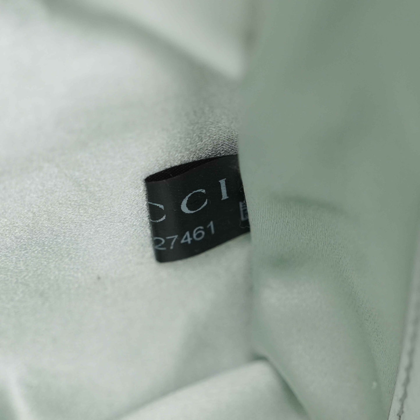 Gucci GG Gucci Iridescent Nappa Chevron Matelasse in Iridescent Mint Green Leather