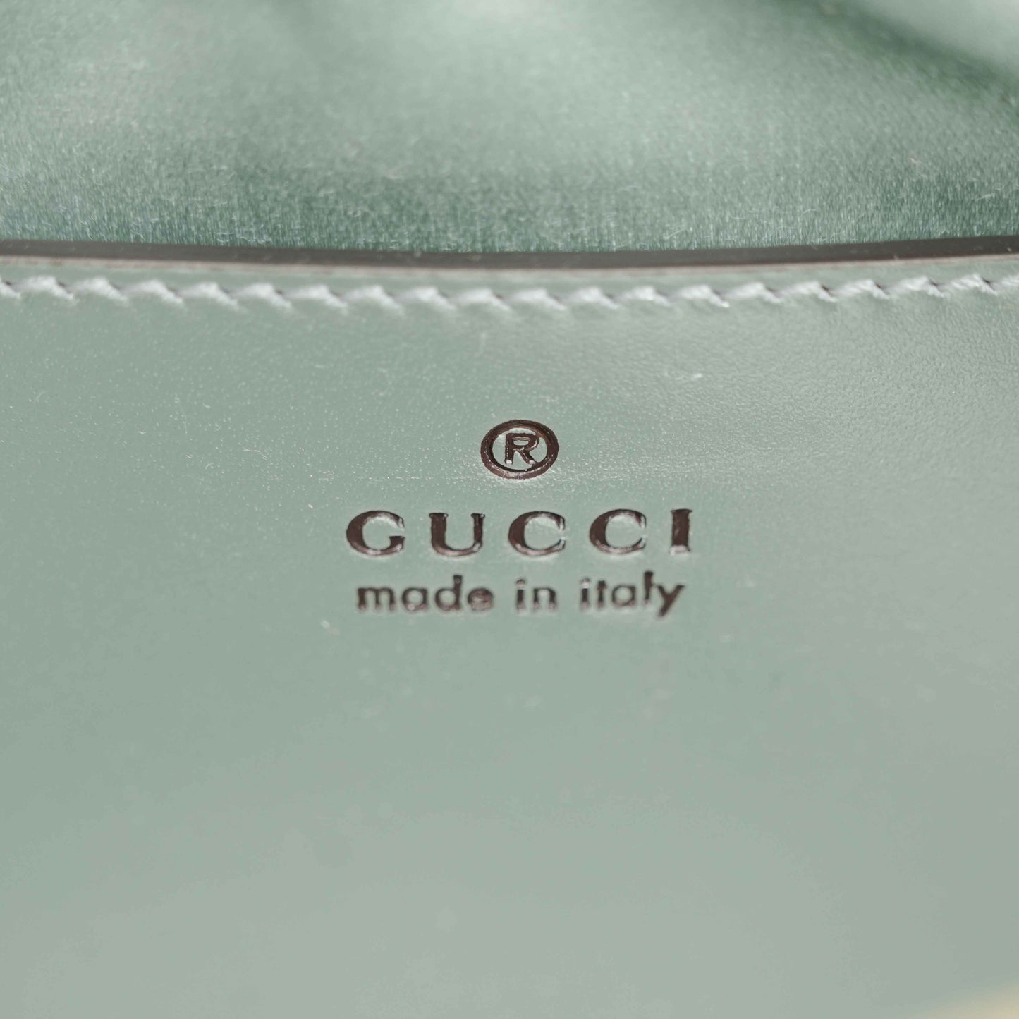 Gucci GG Gucci Iridescent Nappa Chevron Matelasse in Iridescent Mint Green Leather