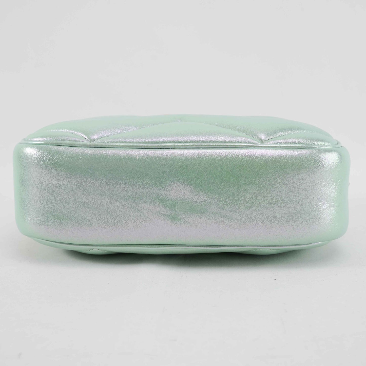 Gucci GG Gucci Iridescent Nappa Chevron Matelasse in Iridescent Mint Green Leather